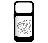 Angelfish Line Art Ocean Fish Minimalist Design Case for iPhone 17 Pro