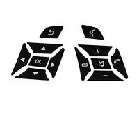 Angelguoguo Car Steering Wheel Button Switch Trim Cover Sticker Fit For Mercedes Benz A B C E Ml Gl Cla Gla Glk Sl Slk Class W176 W246 W212 W204(Black)