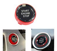 Angelguoguo Crystal Engine Start Stop Switch Button Replace Cover for BMW 1 3 5 Series E87 E90/E91/E92/E93 E60 X1 E84 X3 E83 X5 E70 X6 E71 Z4 (for E Chassis, Red)
