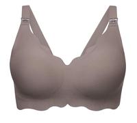 Angelhood Nursing Bras for Breastfeeding Ultra Comfort Seamless Maternity Bra Wireless Pregnancy Bralette with Bra Extender, Grey, L