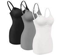 Angelhood Women's Camisole, Black/Grey/White, S