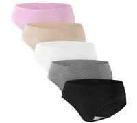 Angelhood Womens Maternity Panties Foldable Maternity Underwear Under Bump Pregnancy Postpartum Brief Pack of 5 - - S