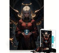 Angelic Figure with Crystal Orb Jigsaw Puzzle 1000 Pieces Cognitive Fun Play High Precision Die Cut Unique Gift for Stress Relief (38x52cm)