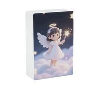 Angelic Little Girl Cigarettes Box Crush Proof, Waterproof, Hard Plastic Cigarette Holder Case, Stylish Lighter Holderfor Men/Women