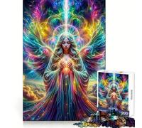 Angelic Love Prayer Adults Puzzles 1000 Piece Jigsaws Brain Development Leisure Activity Clean Join Joyful Xmas (38x26cm)