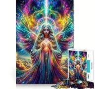 Angelic Love Prayer Jigsaw Puzzles1000 Pieces Recall Skill Fun Professional Grade Cutting Thoughtful Gift for Mind Activity (38x52cm)