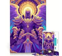 Angelic Paladin Magic Card 1000-piece Jigsaw Puzzles Brain Focus Game Expert Cutting Craftsmanship Fascinating Hobby for Idle Moments (38x52cm)