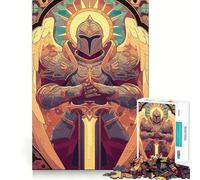 Angelic Paladin Magic Card 1000-piece Jigsaw Puzzles Brain Training Fun Tight Interlock No Gaps Bonding Activity for Loved Ones (50x75cm)