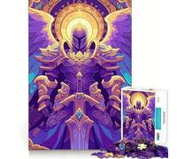 Angelic Paladin Magic Card Jigsaw 1000 Pieces for Teenagers Mental Boost Game Firm Fit Secure Assembly Family Fun Night Activity (38x26cm)
