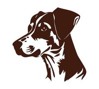 Angelic Silhouette of Cape Hunting Dog Head Engraving Decals 42x42.2cm It Won't Fall Off Coffee