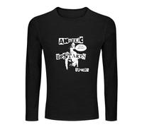 Angelic Upstarts Punk Rock Band Long Sleeve T-Shirt Graphic Top Printed Tee Mens Black Shirt M