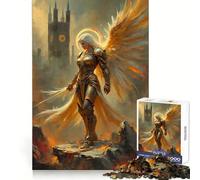 Angelic Warrior Hard Jigsaw Puzzle for Adults 1000 Pieces Memory Enhance Time Well Spent Neat Edges (38x52cm)