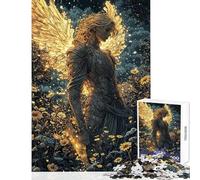 Angelic Warrior in Moonlight 1000 Piece Jigsaw Puzzle for Teenagers Support Memory Strength And Retention Gentle Calm Leisure Activity (50X75cm)