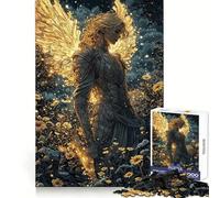 Angelic Warrior in Moonlight Adults Puzzles 1000 Piece Jigsaws Brain Development Leisure Activity Clean Join Joyful Xmas (38x26cm)