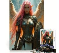 Angelic Warrior Jigsaw 1000 Pieces for Adults Cognitive Recall Peaceful Escape Sharp Cut Seasonal Gift (38x26cm)