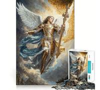 Angelic Warrior Jigsaw for Adults1000 Pieces Brain Focus Game Precision Cut Smooth Edges Amusing Challenge for Waiting Time (38x26cm)