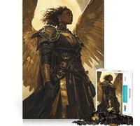 Angelic Warrior Jigsaw Puzzles 1000 Mental Focus Game No Gap Tight Fitting Design Interactive Brain Challenge for Home (50x75cm)