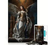 Angelic Warrior Jigsaw Puzzles1000 Pieces Recall Skill Fun Professional Grade Cutting Thoughtful Gift for Mind Activity (38x26cm)
