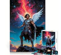 Angelic Warrior Michael 1000 Piece Jigsaw Puzzle for Teenagers Clear Thinking Leisure Activity Firm Interlock (50x75cm)