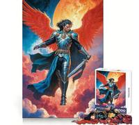 Angelic Warrior Michael 1000 Piece Puzzle For Adults Cognitive Skill Casual Relaxation Solid Lock Chic Xmas Gift (38x26cm)