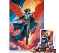 Angelic Warrior Michael Jigsaw Puzzles for Teenagers 1000 Pieces Memory Boost Restful Escape Fine Xmas Gift (38x52cm)