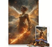 Angelic Warrior with Flaming Sword for Adults 1000 Piece Jigsaw Puzzle Sharp Recall Calm Recreation Uniform Cut Festive Present (38x52cm)