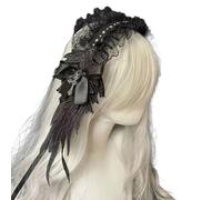 Angelic Wing Anime Lace Headband With Bowknot And Crossed Pendant For Women And Girl All Age Headwrap For Special Event