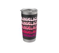 Angelica First Name Minimalist Design Stainless Steel Insulated Tumbler