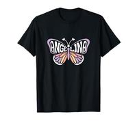 Angelina Butterfly - Personalized Cute Name Word Art T-Shirt