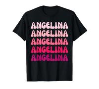 Angelina First Name Minimalist Design Value Graphic T-Shirt, Men, Black, L