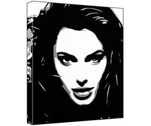 Angelina Jolie (100% Original Painting. Not A Print!) Acrylic Paint On Deep Framed Canvas (60 x 50 x 1.8 cm) 3-Colour Black/Grey/White