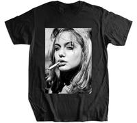 Angelina Jolie Brad Pitt Fihjt Club DVD Punk Ciggy Tshirt Fashion Men Clothing Harajuku Hiphop Streetwear Retro Gothic Style Tee Black