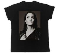 Angelina Jolie Poster Unisex T-Shirt Black XXL