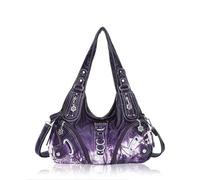 Angel Kiss Hobo Purses and handbags for Women Satchel Handbag Women Purses Large Daily Shoulder Bags, Amaranth Red, L