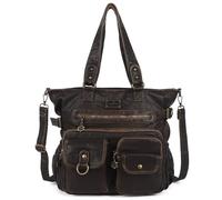 Angelkiss Purses Handbags for Women PU Tote Satchel Bags for Women Pockets Shoulder Bags…, 1brown, L