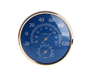 angelliu Indoor/Outdoor Wall Thermometer Hygrometer Blue Barometer Digital Thermometer for Home, Garden, Office