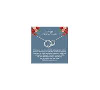 Angelra Friendship Gifts for Woman,good friend gifts for her S925 Silver CZ Necklaces Birthday Gift for Bestie BFF Christmas Jewellery Gift (Best Friendship)