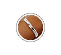 Angelra Initial Bracelet for Women Girls S925 Silver Letter A Bead Stretch Bracelet Christmas Birthday Jewellery Gifts for Girls Daughter Sister Friends Jewellery (A)