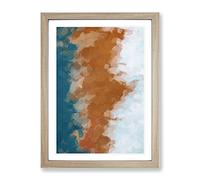 Angels Abstract Framed Print | A4 Oak Framed Wall Art | Ready to Hang | Abstract Fantasy Picture | Living Room Bedroom Lounge Office
