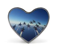 Angels Air Show Flying Cute Brooch Badge Heart Shape Pin Hat Clothing Jewelry Accessories Gifts for Wedding Party