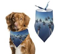 Angels Air Show Flying Cute Dog Bandanna Scarf Printed Adjustable Triangle Pet Kerchief for Dogs And Cats