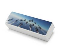 Angels Air Show Flying Funny Glasses Case Hard Shell Eyeglasses Case Protector with Cleaning Cloth for Women Men