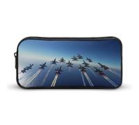Angels Air Show Flying Funny Pen Case Pencil High Capacity Pouch Stationery Bag Makeup Cosmetic Organizer For Men Women
