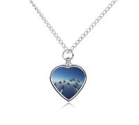 Angels Air Show Flying Personalized Pet Urn Necklace Keepsake Urn Pendant Cremation Jewelry Gifts for Dog Cat Lover