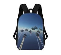 Angels Air Show Flying Printed 17 Inch Daypack Unisex Shoulder Backpacks Travel Laptop Backpack for Women Men