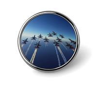 Angels Air Show Flying Round Brooch Pin Lapel Pins Tie Suit Dress Accessories Wedding Birthday for Men Women