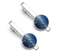Angels Air Show Flying Tie Clips for Men Classic Necktie Tie Bar 2 Pack Clasp Clips Gifts for Anniversary Business