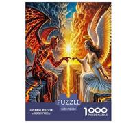 Angels And Demons 1000 Piece Religion Jigsaws Puzzles for Adults And Kids Family Puzzle Educational Games 1000 Pieces Stress Reliever for Women, Gifts for Men 70x50cm/1000pcs