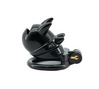 Angels and Demons Penis Lock New Color Chastity Cage with Lock and 4 Rings BDSM Penis Restrain for Man Couple Adult Sexy Games(Black Demon)