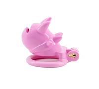 Angels and Demons Penis Lock New Color Chastity Cage with Lock and 4 Rings BDSM Penis Restrain for Man Couple Adult Sexy Games(Pink Demon)